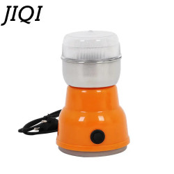 Macinacaffè elettrico JIQI - Chicchi di caffè ed erbe appena macinati